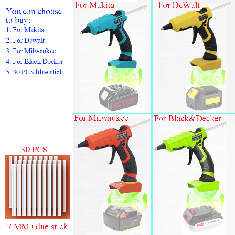 Hot Melt Glue Gun Cordless - 50W Cordless Hot Glue Gun For