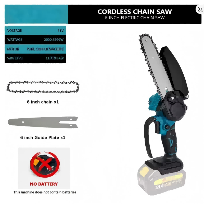 1700RPM 6 Inch Mini Li-Ion Ele - Mini Electric Chainsaw 6 Inch recension och pris