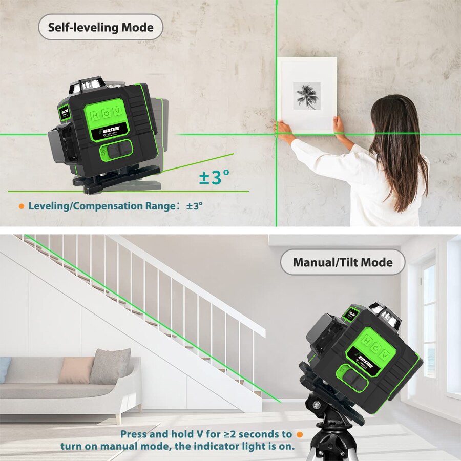 FEIDSIDE 16/12 Lines 4D/3D Las - Laser Level 16 Lines 4D Green recension och pris