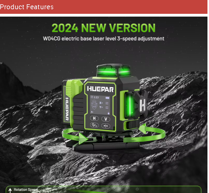 2026 Huepar W04CG Green Lasers - Laser Level 16 Lines 4D Green recension och pris