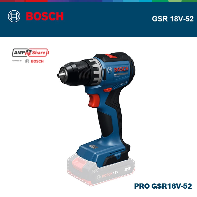 BOSCH GSR 18V-52 PRO Cordless  - Brushless Cordless Electric Drill 18V recension och pris