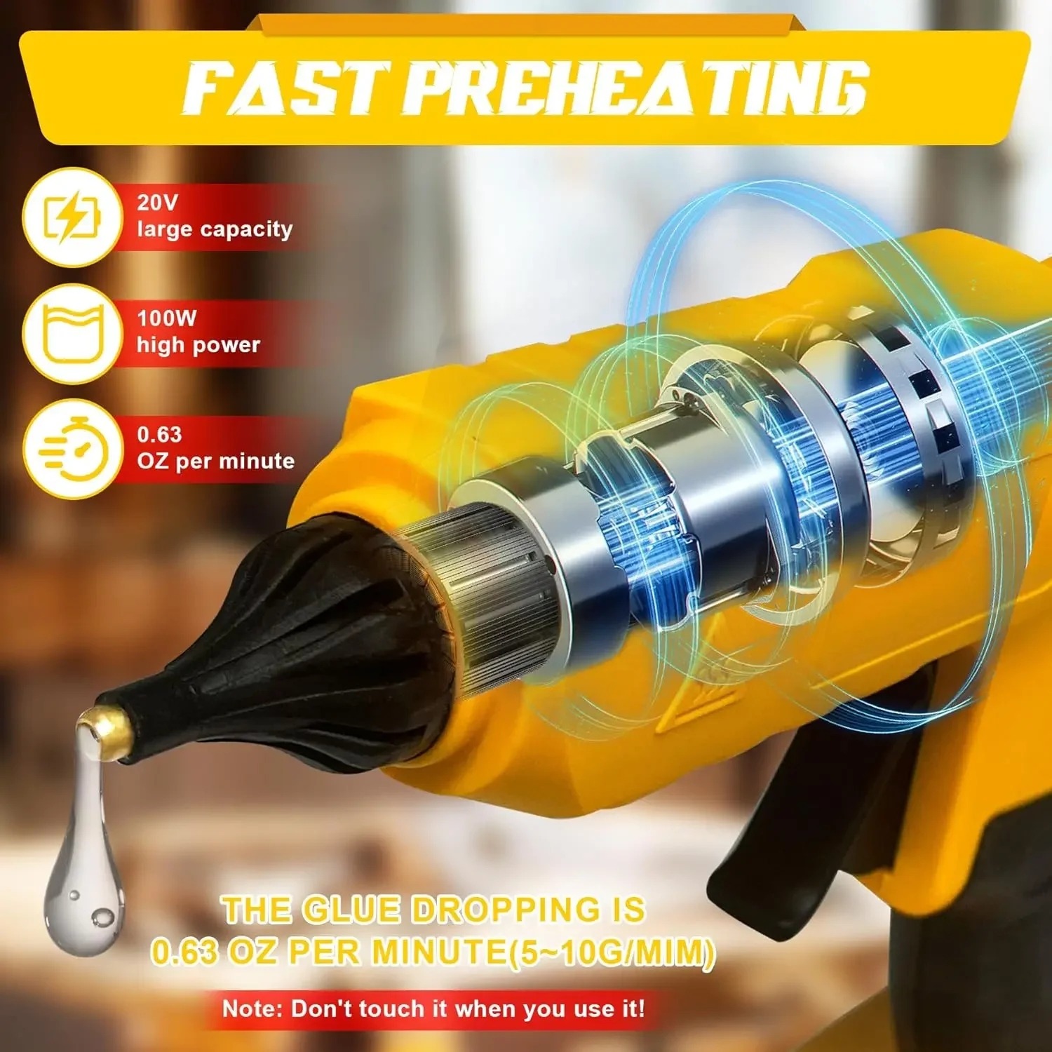 VESMATITY Electric Hot Glue Gu - Hot Melt Glue Gun Cordless recension och pris