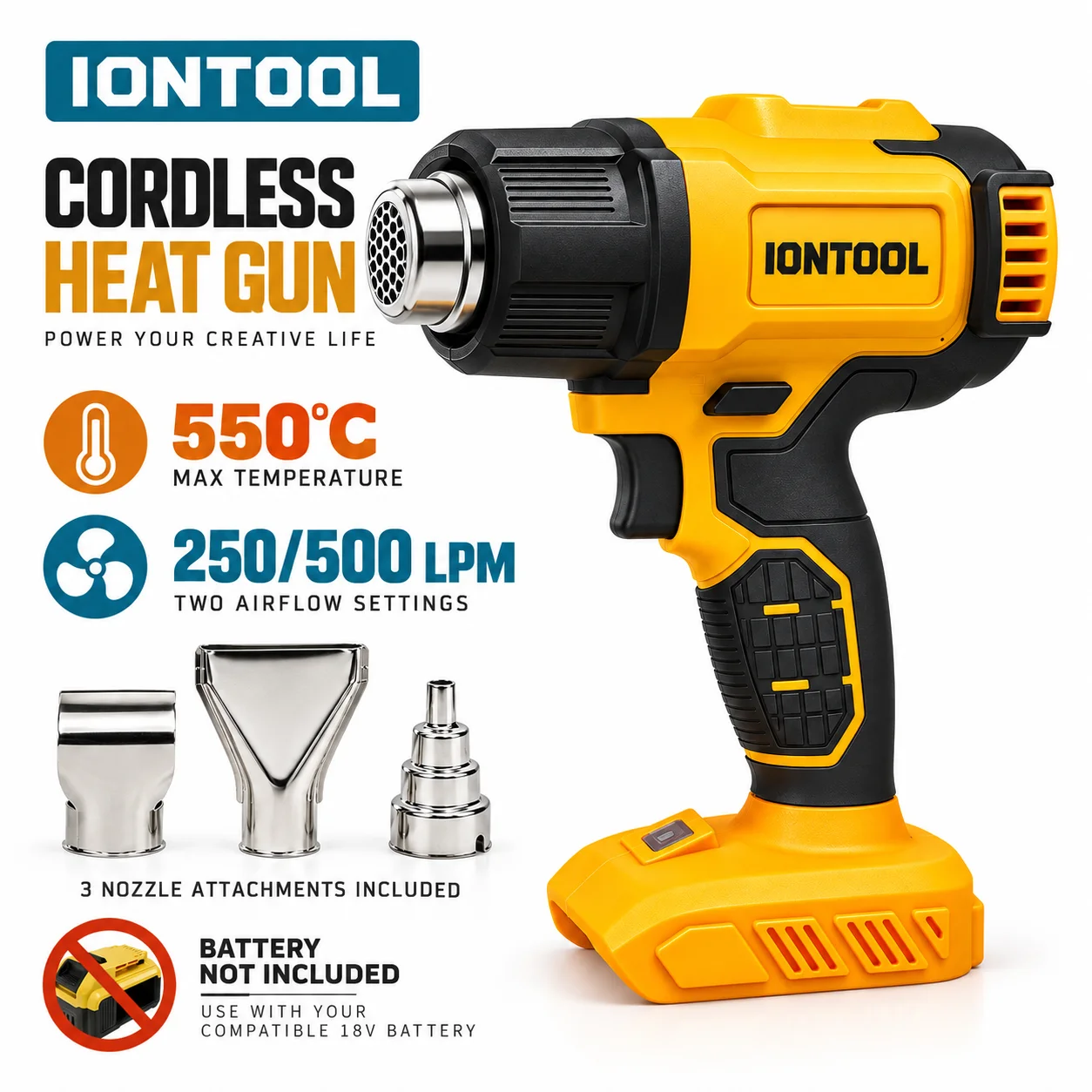 IONTOOL Brushless Cordless Hea - Cordless Heat Gun For Shrink Tubing recension och pris